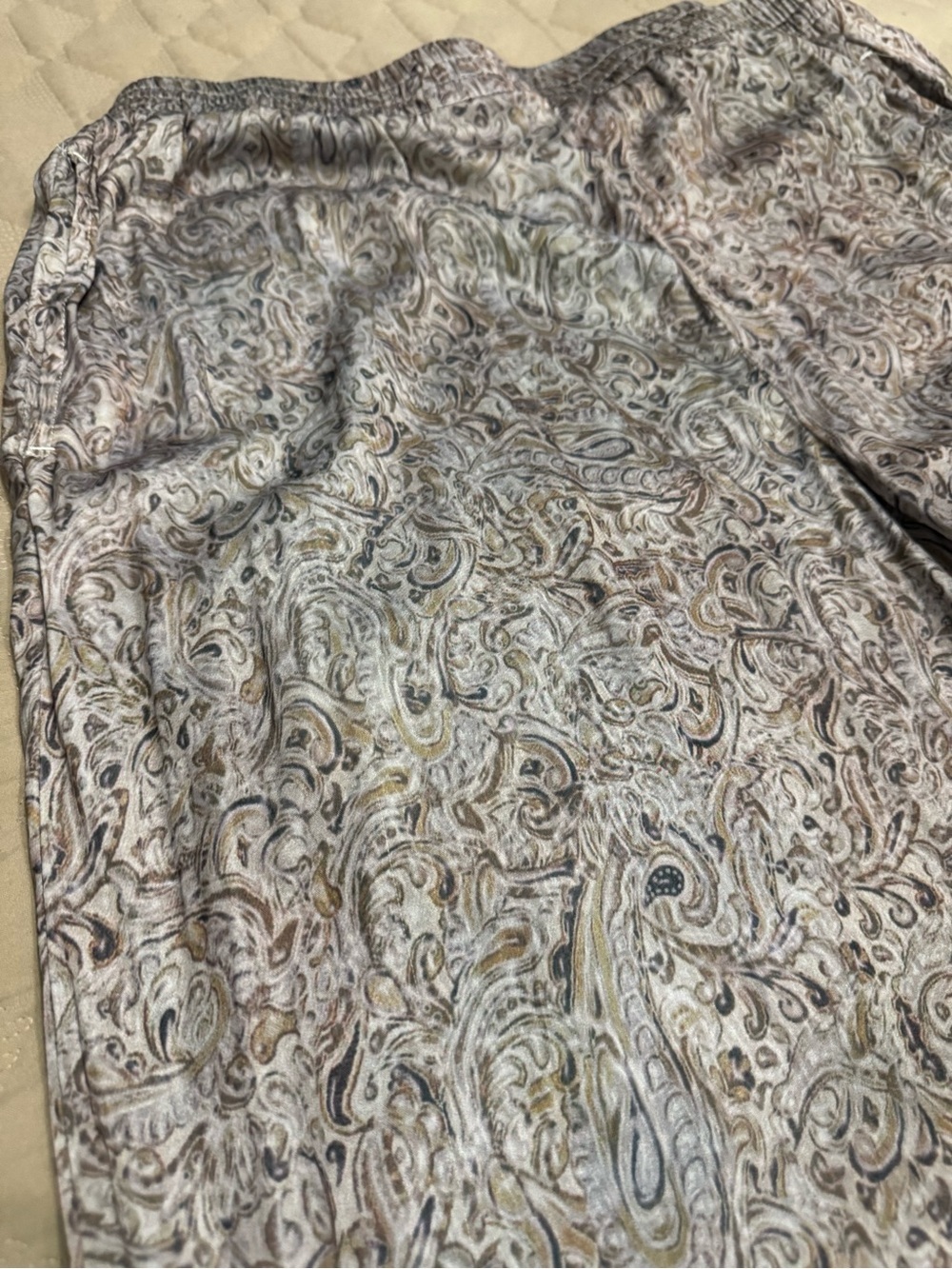Philosophy Beige Paisley-Trim Wide Leg Pants - Picture 2 of 7